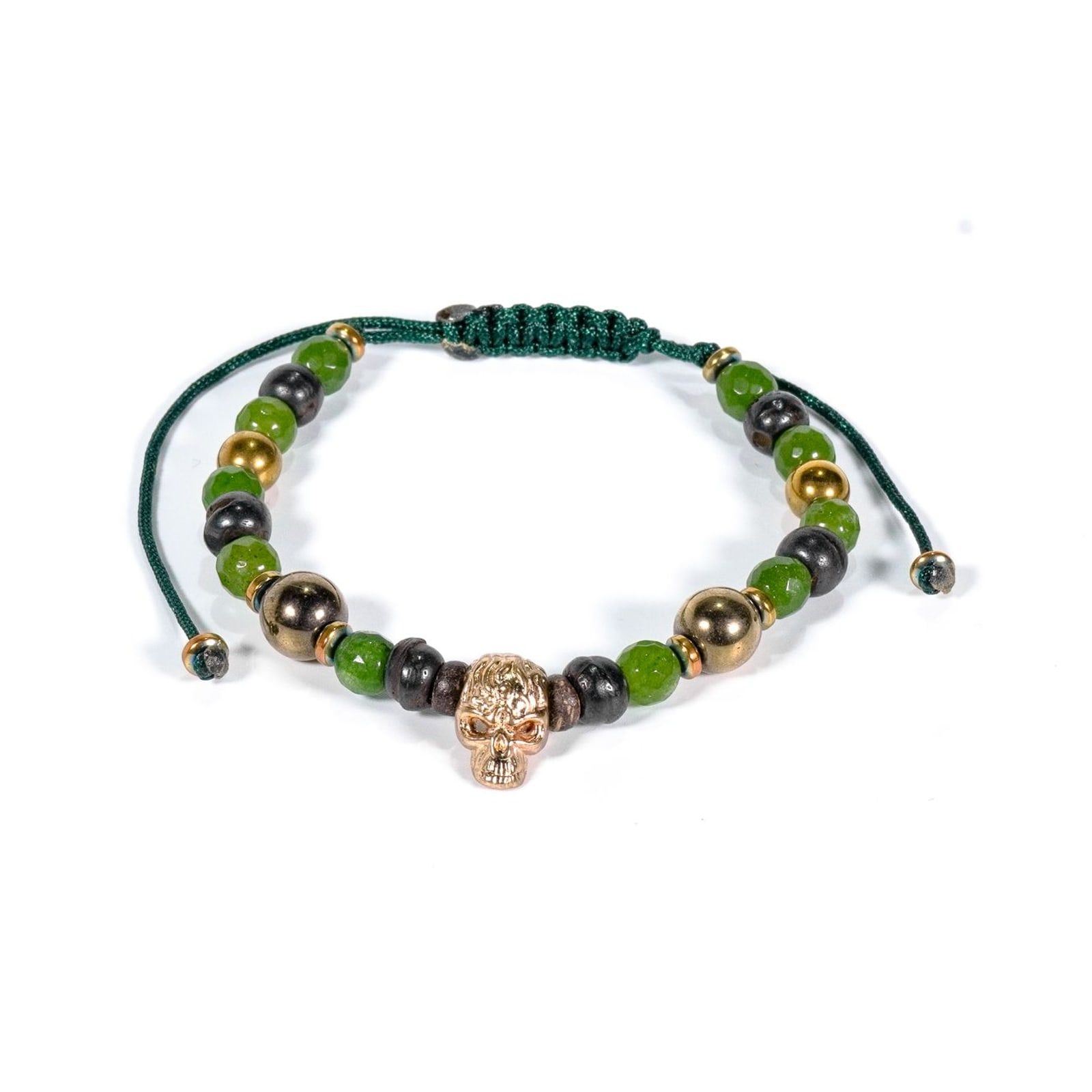 Pulsera Ágata verde con madera