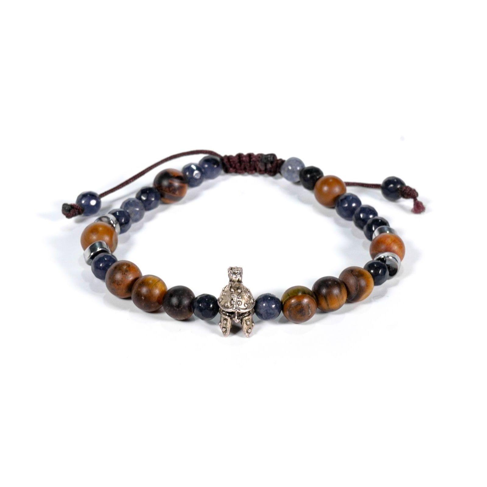 Pulsera Ojo de tigre y ágata gris