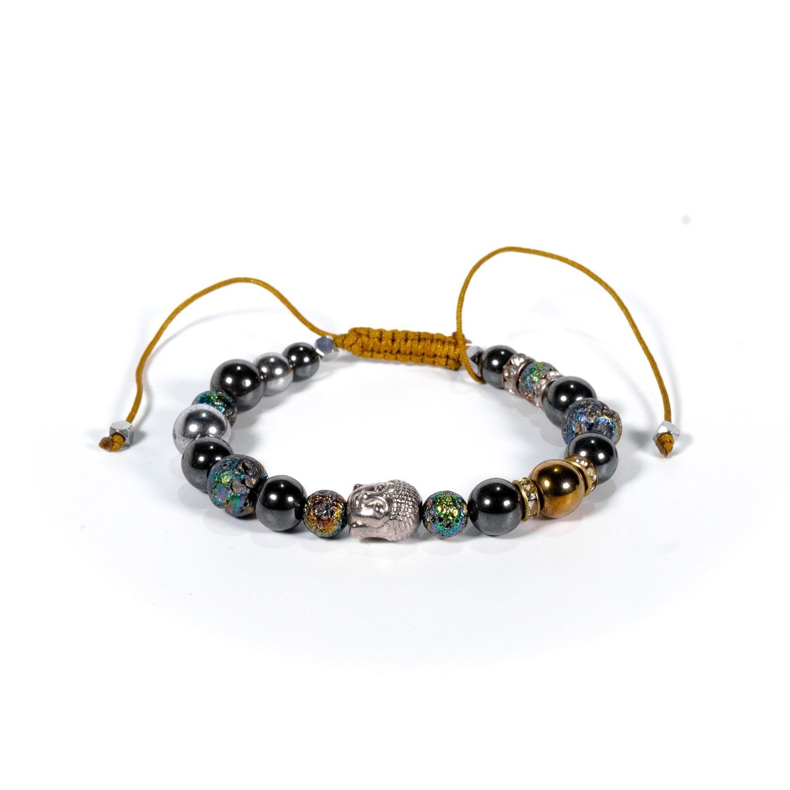 Pulsera Piedra volcánica tornasol